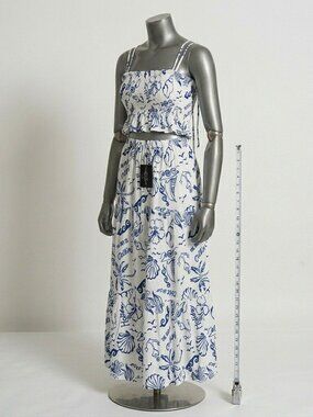 Club Z Collection Two Piece Set Mix& Match Blue Floral, Size L